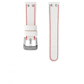 TW Steel watch strap TWB39 / TW39 Leather White 22mm + red stitching